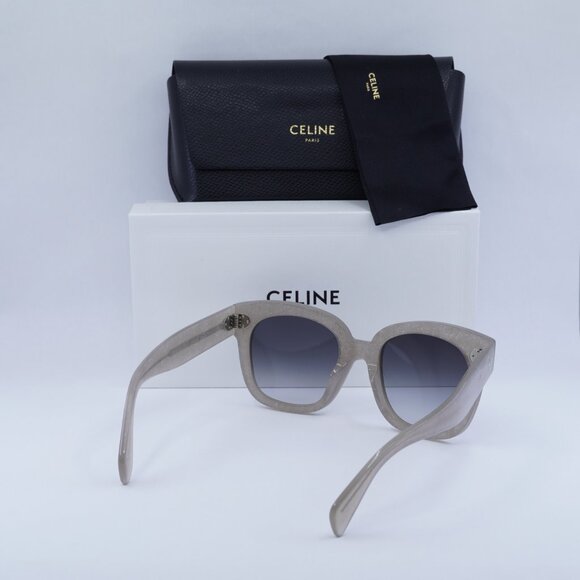 🕶️ New Celine CL4002UN 20B Sunglasses - Grey Silver Glitter Frame - Picture 12 of 13